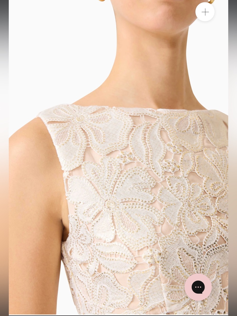 elliatt nicoletta gold foil floral lace corset top + mini skirt set size small - Picture 8 of 14